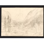 Mixed lot of 5 pieces, Small-format landscape depictions