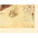Mixed lot: copper engraving & watercolour