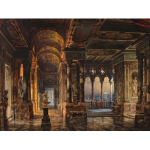 George Janny, Vienna 1864 - 1935 Vienna, Church interior