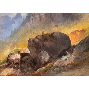 Friedrich Zeller, Steyr 1817 - 1896 Salzburg, Rock study