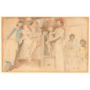 August von Pettenkofen, Vienna 1822 - 1889 Vienna, attributed, Study sheet