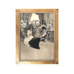 Eduard Veith, Neutitschein 1858 - 1925 Vienna, Two ladies in the salon