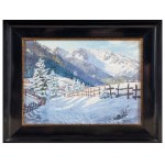 Franz Motz, Austria, 20th century, Winter landscape