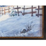 Franz Motz, Austria, 20th century, Winter landscape