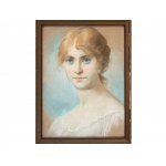 Portrait of a girl, Pastel chalk on paper, Around 1920/40