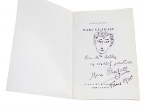 Small booklet with dedication by the artist Marc Chagall