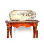 Table with watercolour painting, Louis XIV, Around 1900