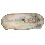 Table with watercolour painting, Louis XIV, Around 1900