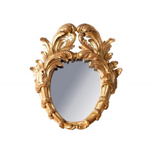 Baroque wall mirror, Late Louis XIV, Lime wood carved & gilded