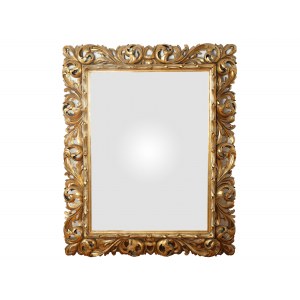 Florentine mirror, Around 1900, Carved wood, bronzed