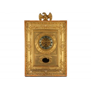 Frame clock with crowning eagle, Biedermeier, Around 1803/35