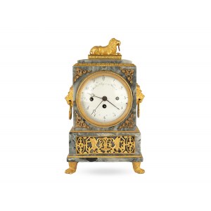 Empire Clock, Martin Sager in Vienna, Grey marble case