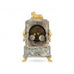 Empire Clock, Martin Sager in Vienna, Grey marble case