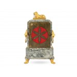 Empire Clock, Martin Sager in Vienna, Grey marble case