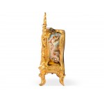 Viennese enamel clock, Around 1900, Bronze gold-plated