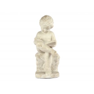 Sitting youth, Around 1900/20, Alabaster