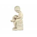Sitting youth, Around 1900/20, Alabaster