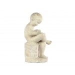 Sitting youth, Around 1900/20, Alabaster
