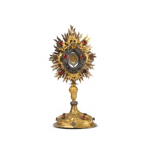 Reliquary monstrance, S. Cruce with cross, With seal on the reverse and letter in the foot