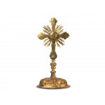 Reliquary monstrance, St. Liborius, Brass gold & silver-plated, with silver applications