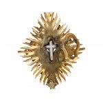 Reliquary monstrance, Cross with seal, Silver? Gold-plated