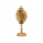 Reliquary monstrance, St. Francis, Brass gold-plated