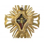 Reliquary monstrance, Monastery work, Brass gold-plated