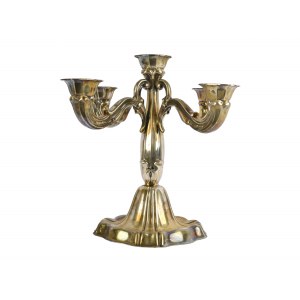 Candlestick, Five flames, Silver marked