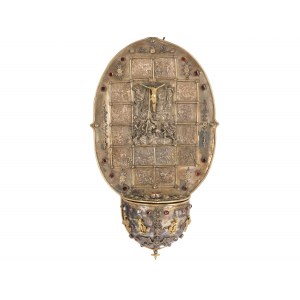 Holy water container, 19th century, Silver (marked)