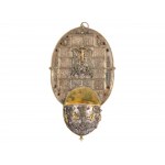 Holy water container, 19th century, Silver (marked)