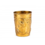 Beaker, Silver marked, gold-plated