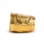 Beaker, Silver marked, gold-plated