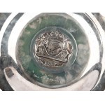 Plate with coat of arms, German, 835 silver marked