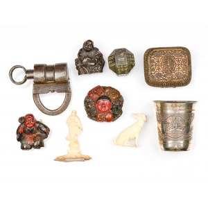 Mixed lot: 9 small objects