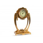 Art Nouveau commode clock, Brass housing, Around 1900/10