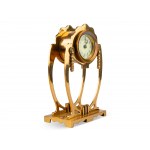 Art Nouveau commode clock, Brass housing, Around 1900/10