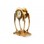 Art Nouveau commode clock, Brass housing, Around 1900/10