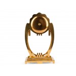 Art Nouveau commode clock, Brass housing, Around 1900/10