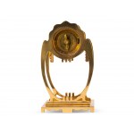 Art Nouveau commode clock, Brass housing, Around 1900/10