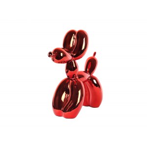 Nach Jeff Koons, Ballonhund (rot)