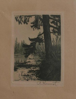Adolf Kunst, Pejzaż z drzewami