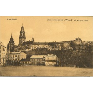 Kraków - Zamek królewski Wawel od strony plant, ok. 1910