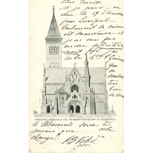 Kraków - Podgórze - Projekt kościoła OO. Redemptorystów, ok. 1900