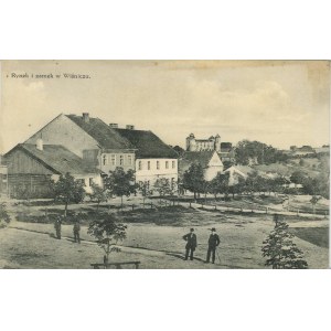 Wisnicz - market square and castle, 1912