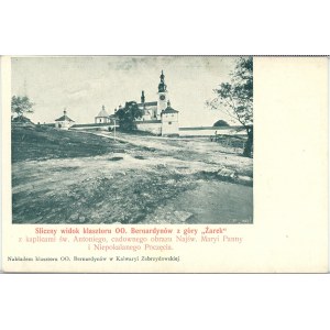 Kalwaria Zebrzydowska - A lovely view of the Monastery of the Bernardine Fathers from the top of Zarki Mountain, ca. 1900.