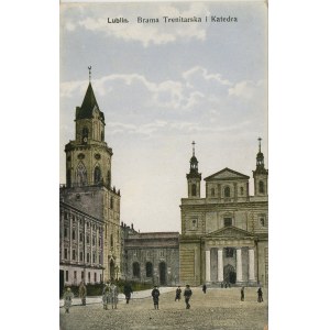 Lublin - Brama Trenitarska i Katedra, 1917