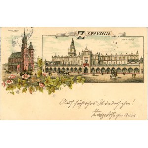 Kraków - Litografia - Wielowidokowa, 1896
