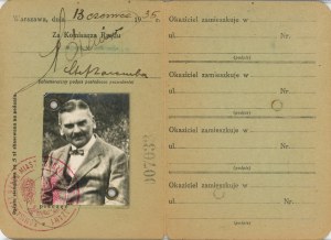 Permit to drive cars, Warsaw, 1935