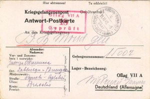 Oflag VII A [Murnau] - Lettre au général B. Mond, 1942