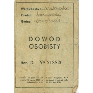 Dowód osobisty, Mościce. 1939